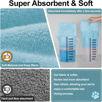 Medium to Large Size Dog Bathrobe, Quick Drying Super Absorbent Used for After Bathing, Warm Dog