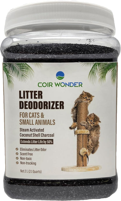 Cat Litter Deodorizer – 2.2 Lb Activated Charcoal Carbon – Odor Eliminator for Litter Box, Chicken