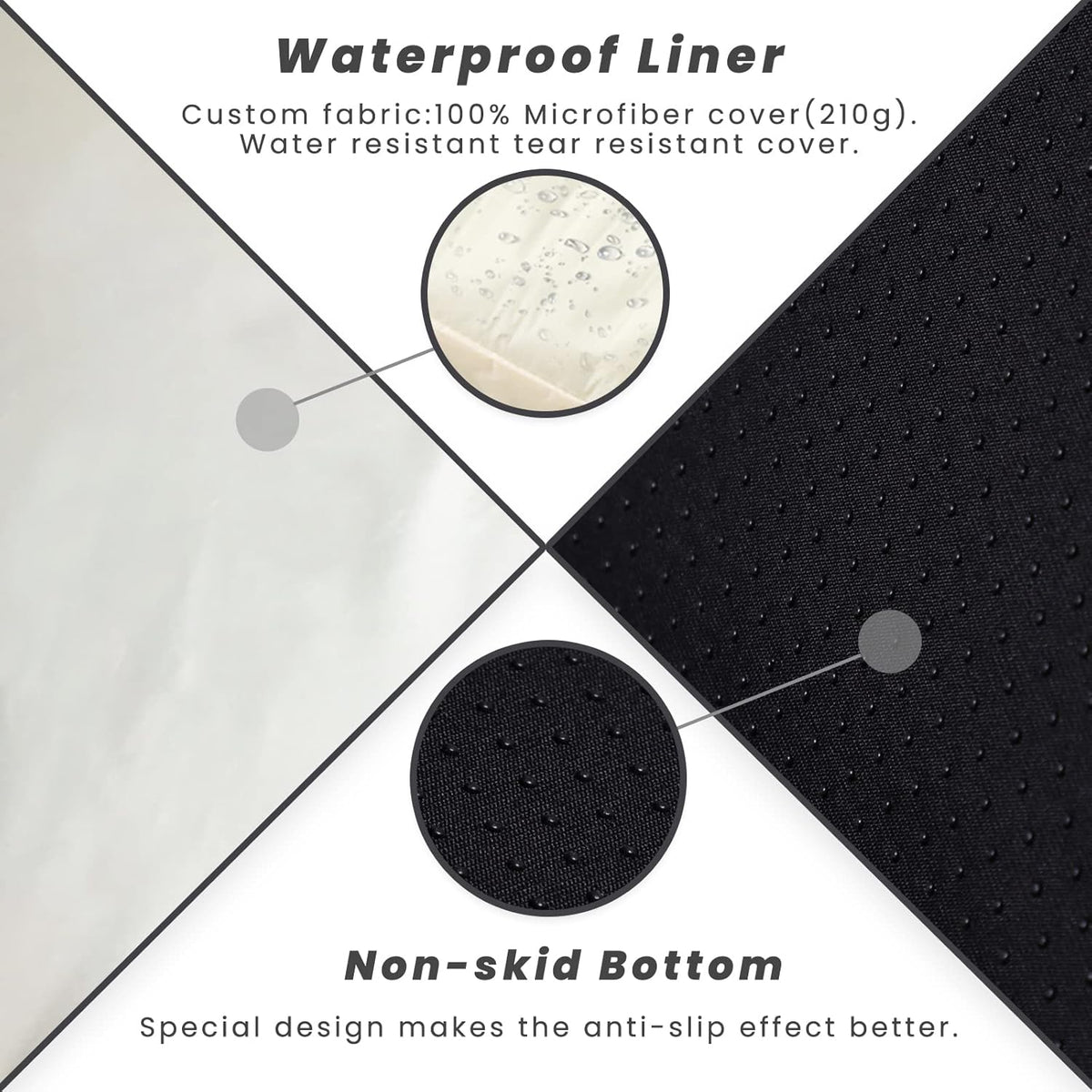 Laifug Orthopedic Memory Foam Extra Large Dog Bed with Pillow and Durable Water Proof Liner &