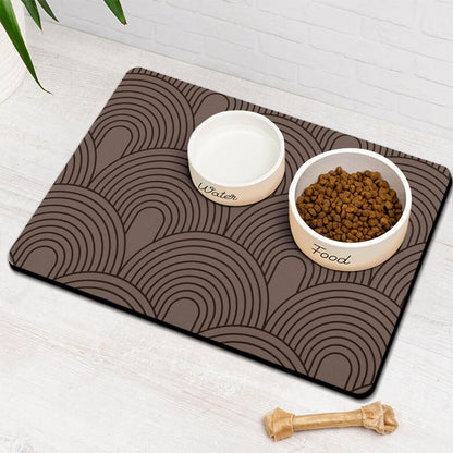 Dog Food Mats for Floors Absorbent, Pet Cat Food Mat - Quick Dry Dog Bowl Mats for Food and Water