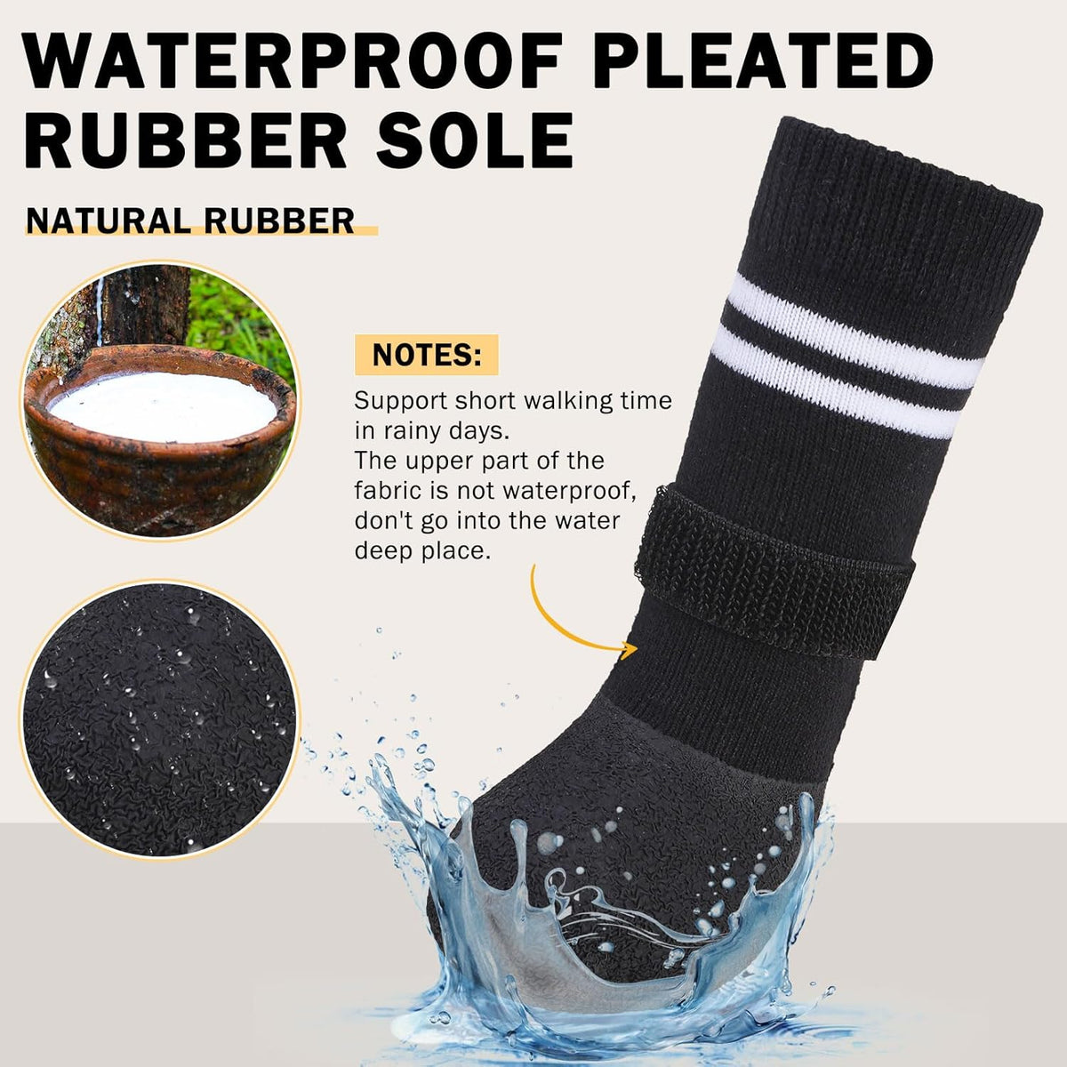 SCENEREAL Anti Slip Dog Boots & Paw Protectors for Hardwood Floor, Extended Dog Socks to Prevent