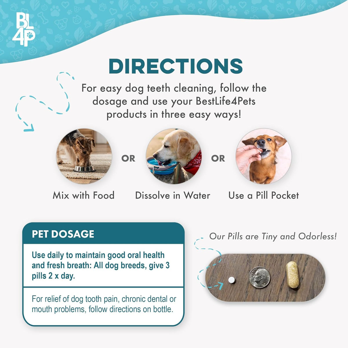 Dog Dental Care & Bad Breath Remedy, Natural Dog Oral Care for Healthy Teeth, Mouth & Gums, Daily