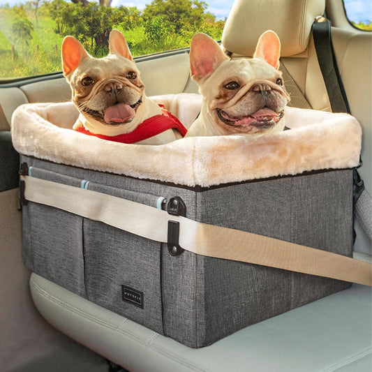 Petsfit Dog Car Seat Medium Sized Dog or 2 Small Dogs with Patent Buckles, Washable Pad, Dog