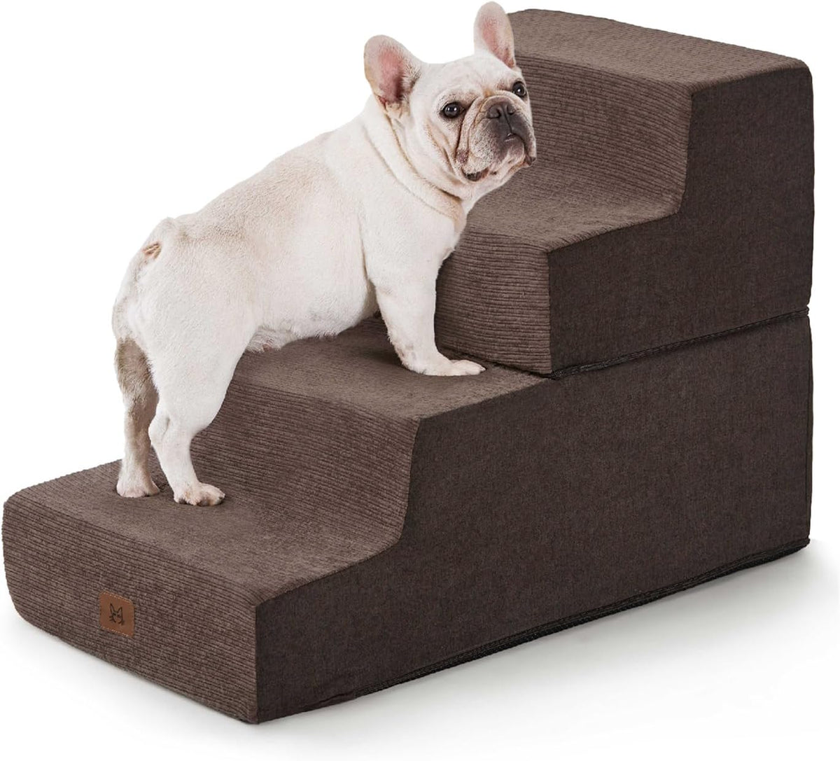 Dog Stairs for High Bed, Dog Steps for Bed Couch Sofa, 35D Foam Extra Wide Pet Steps for Small Dogs