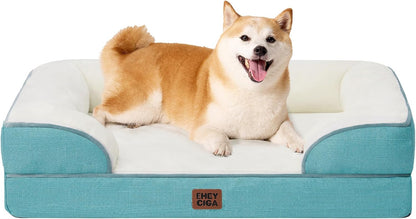 EHEYCIGA Orthopedic Dog Beds for Large Dogs, Waterproof Memory Foam Large Dog Bed with Sides