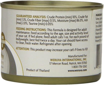Weruva's TruLuxe Cat Food, Quick 'N Quirky with Chicken & Turkey in Gravy, 6oz Can (Pack of 24)