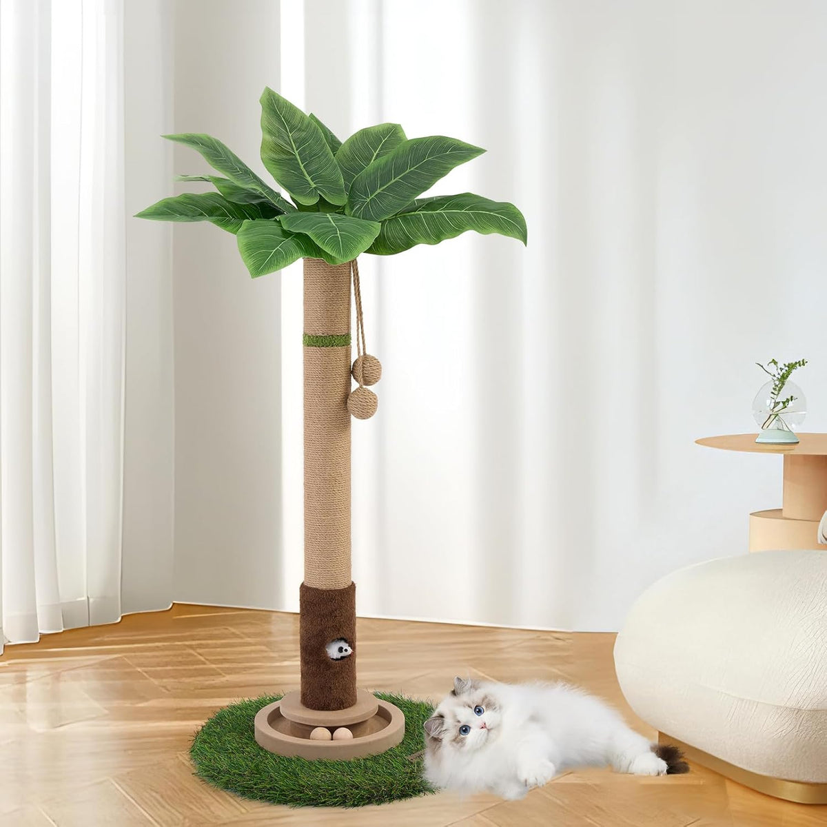 Cat Scratching Post 35'' Tall Cat Scratcher Tree Tower Scratching Posts for Indoor Cats with Cat