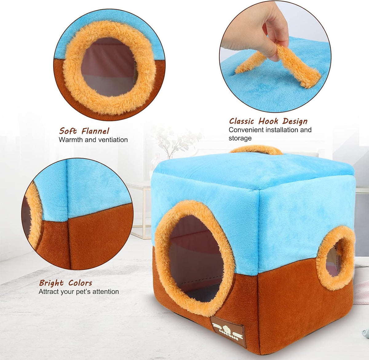 Large Size Parrot Nest House - Winter Warm Bird Snuggle Hut Hanging Birds House Cage Hideaway Cave