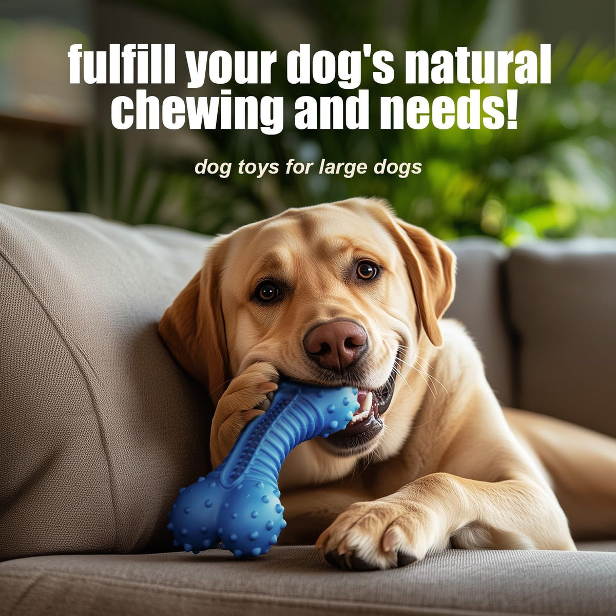 Dog Toys for Aggressive Chewers, Chew Toys for Medium Large Dogs, Durable Natural Rubber Toys with