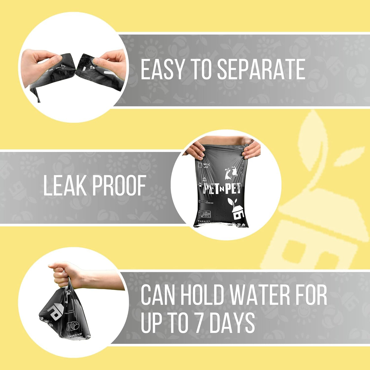 Pet N Pet 1080 Counts Black Poop Bags for Dogs, 41% Plant Based & 59% PE Extra Thick Dog Poop Bags
