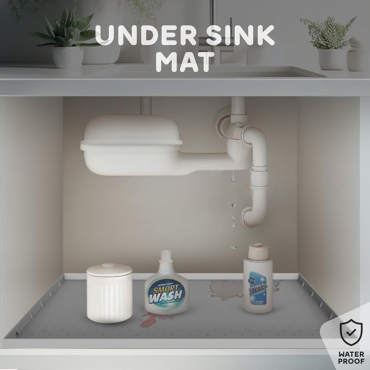 32x24x1” XL Dog Food Mat - All Purpose Under Sink Liner, Washer and Dryer Covers for The Top
