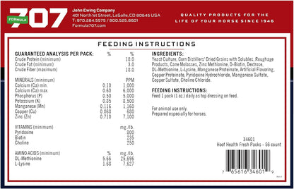 Formula 707 Hoof Health Equine Supplement, Daily Fresh Packs, 56 Day Supply - Biotin, Amino Acids