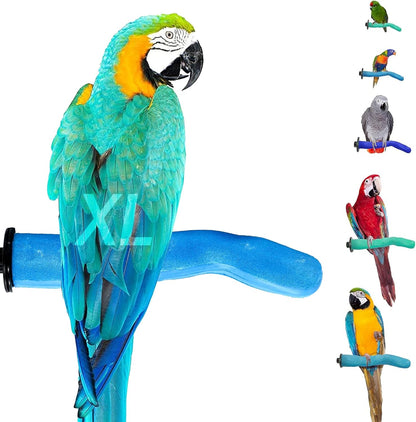 Sweet Feet & Beak Safety Pumice Bird Perch, X-Large 2-1/4" X 14", Blue - Lightweight Grinding Bird