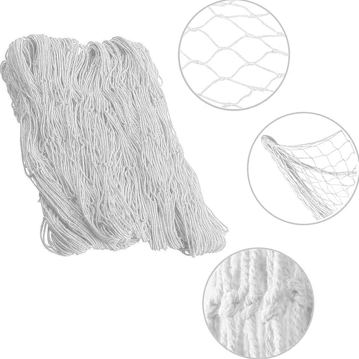 Rosoz Nature Fish Net Wall Decoration with Shells, Ocean Themed Wall Hangings Fishing Net Party