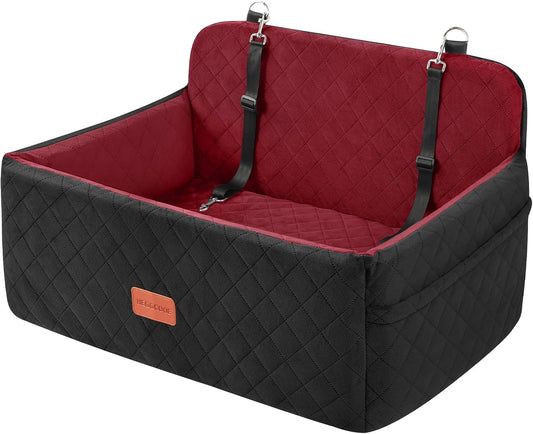 Dog Car Seat for Medium/Large Dogs, Pet Booster Seat for Under 55 lbs or 2 Small Dogs, Detachable &