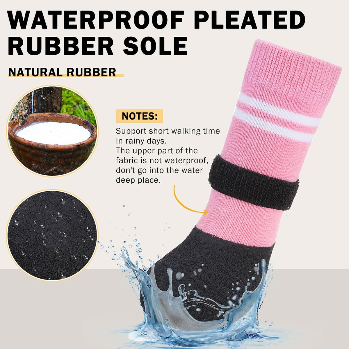 SCENEREAL Anti Slip Dog Boots & Paw Protectors for Hardwood Floor, Extended Dog Socks to Prevent