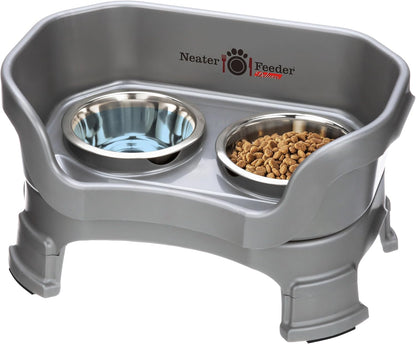 Neater Feeder Deluxe Mess Proof Cat Bowls Elevated for All Breeds – Made in USA – No Spill Raised