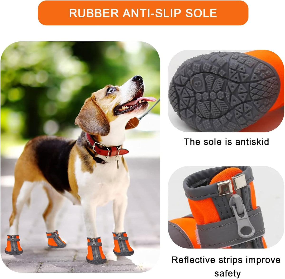 Dog Shoes for Small Dogs, Puppy Dog Boots & Paw Protector for Winter Snow Day, Summer Hot Pavement