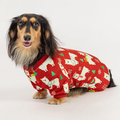 Fitwarm Christmas Alpaca Dog Pajamas, Christmas Clothes for Small Dogs Boy Girl, Holiday Pet