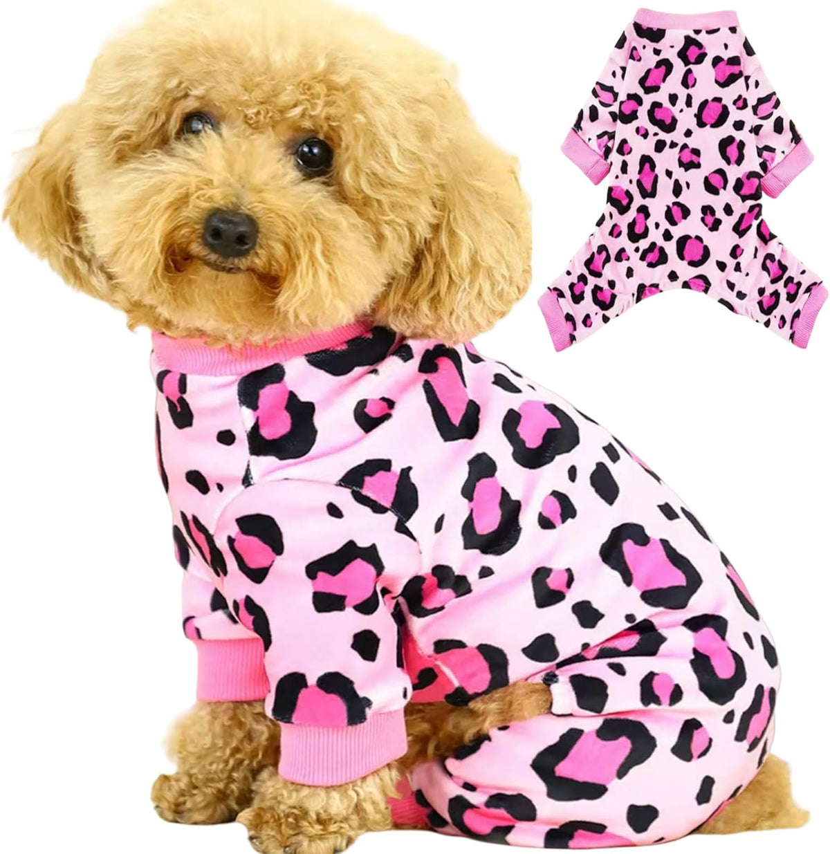 Vet-Approved Dog Pajamas Onesie for Small Medium Dog Pjs - Lightweight Soft Stretchy Puppy Clothes