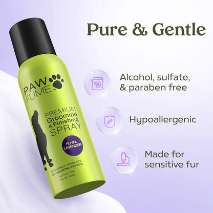 PAWFUME Dog Detangler Grooming Spray, Royal Lavender, 1-Pack – Keeps Pups Fresh All Day