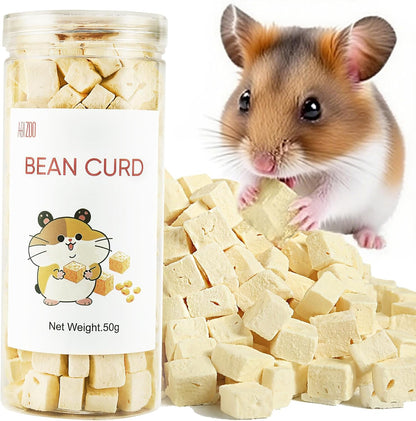 Abizoo Freeze Dried Tofu for Hamsters High Protein Low Fat & Balanced Minerals Grain Free Single