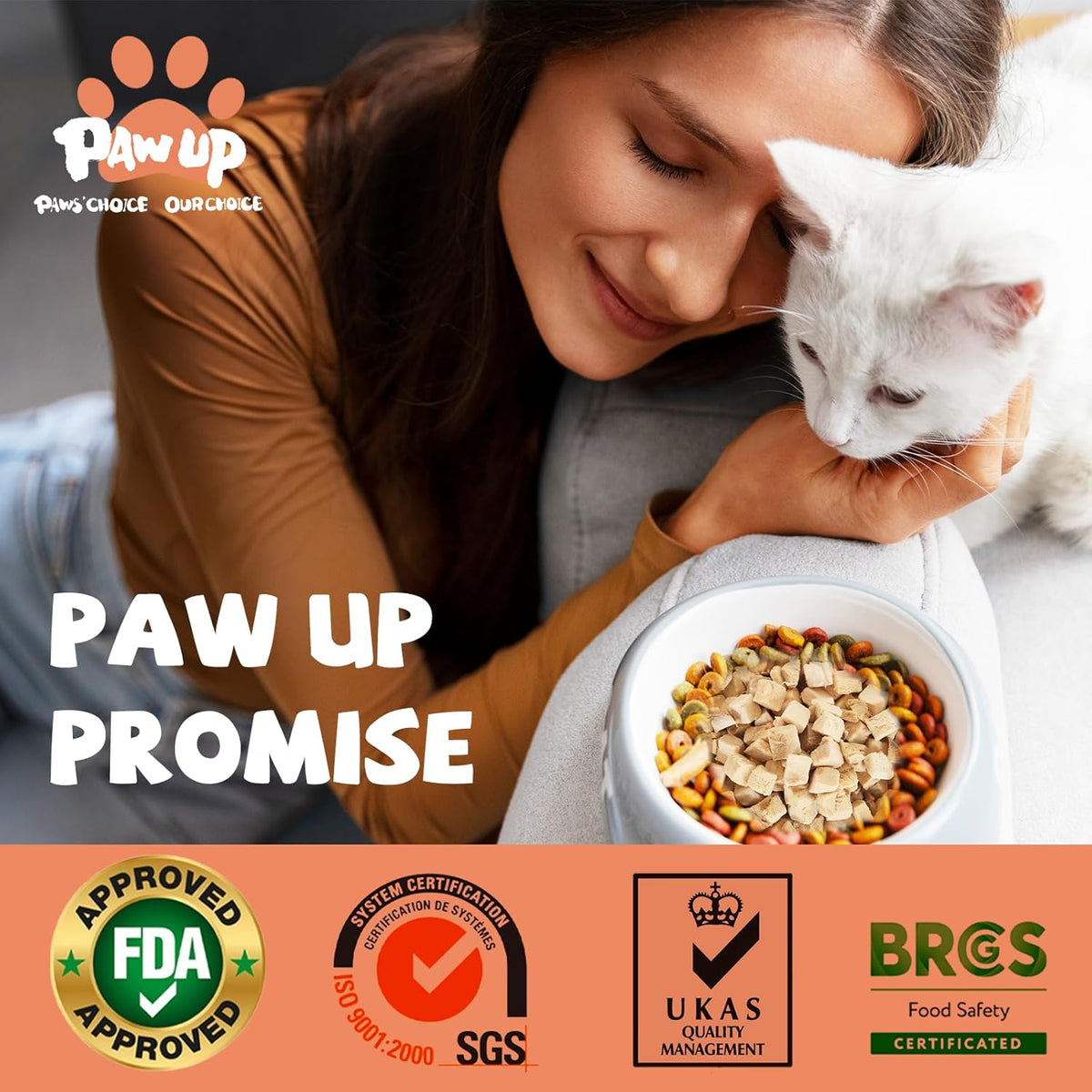 Freeze Dried Salmon Cat Treats, Single Ingredient Raw Cat Food Toppers, Healthy Training Treats for