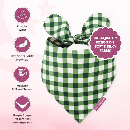 LunaMarie - Luxury Pet Birthday Bandanas -Premium & Silky Poly Fabric | 100% Handmade | Custom