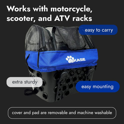 BiKASE Durable Dog Bike Basket & Carrier, Rear Mount Pet Basket for Bikes with Super Comfort Mat