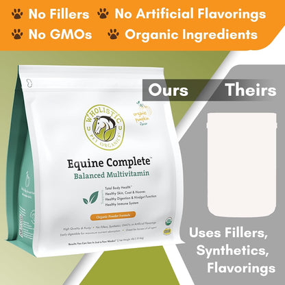 Wholistic Pet Organics Equine Complete: Horse Multivitamin for Total Body Health - Horse Supplement