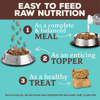 Primal Freeze Dried Raw Cat Food Nuggets Chicken & Salmon, Complete & Balanced Meal or Topper