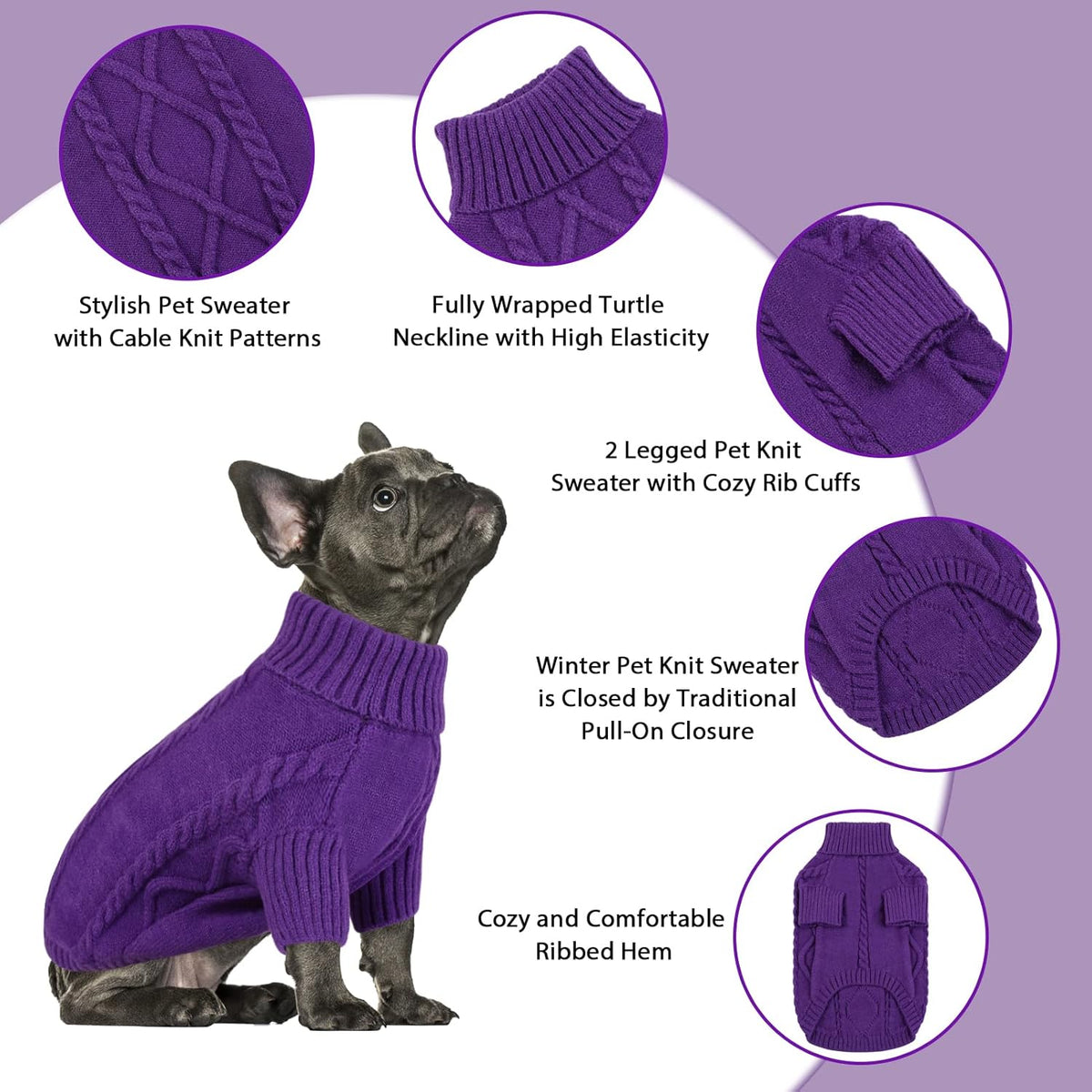 Queenmore Dog Sweater for Large Size Pet,Pitbull Dog Sweater,XXL Doggy Sweater for Labrador