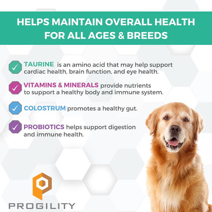 Nootie PROGILITY Daily Multivitamin Chews for Dogs - Supports Immunity, Heart, Eye, Brain, and Bone