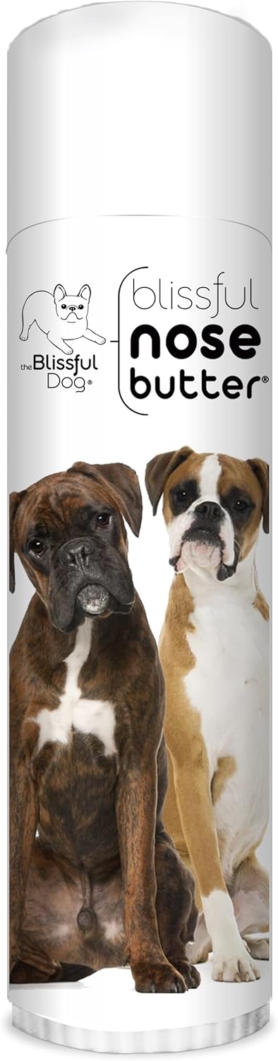 The Blissful Dog Boxer Duo Nose Butter for Dry, Cracked Skin, Lick-Safe Dog Nose Balm with