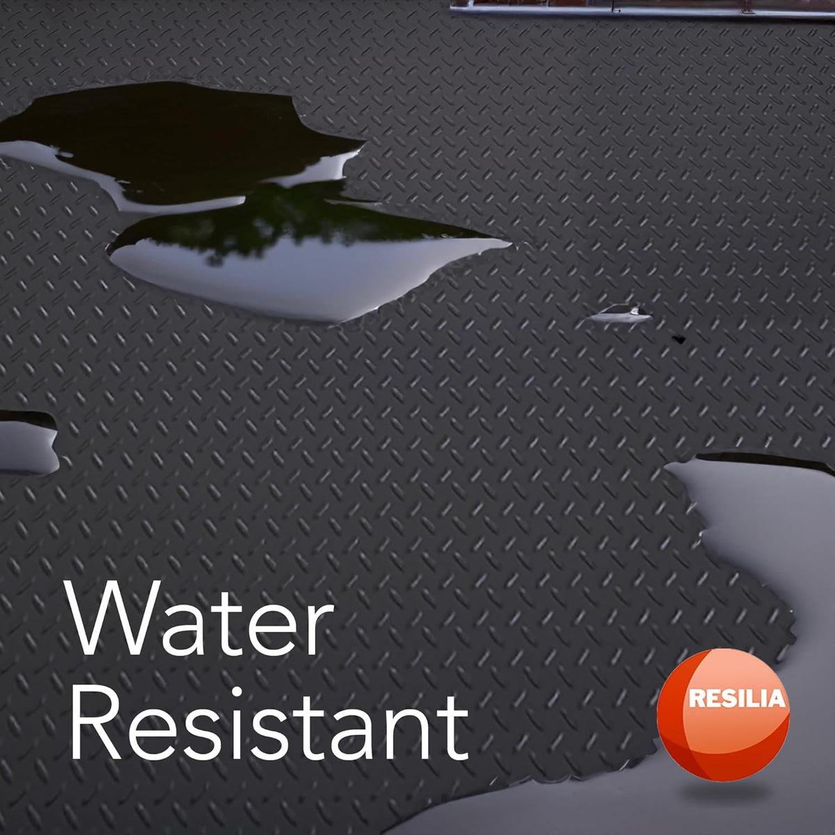 RESILIA Heavy Duty Garage Floor Runner & Protector Mat - Slip Resistant Diamond Plate PVC Mats