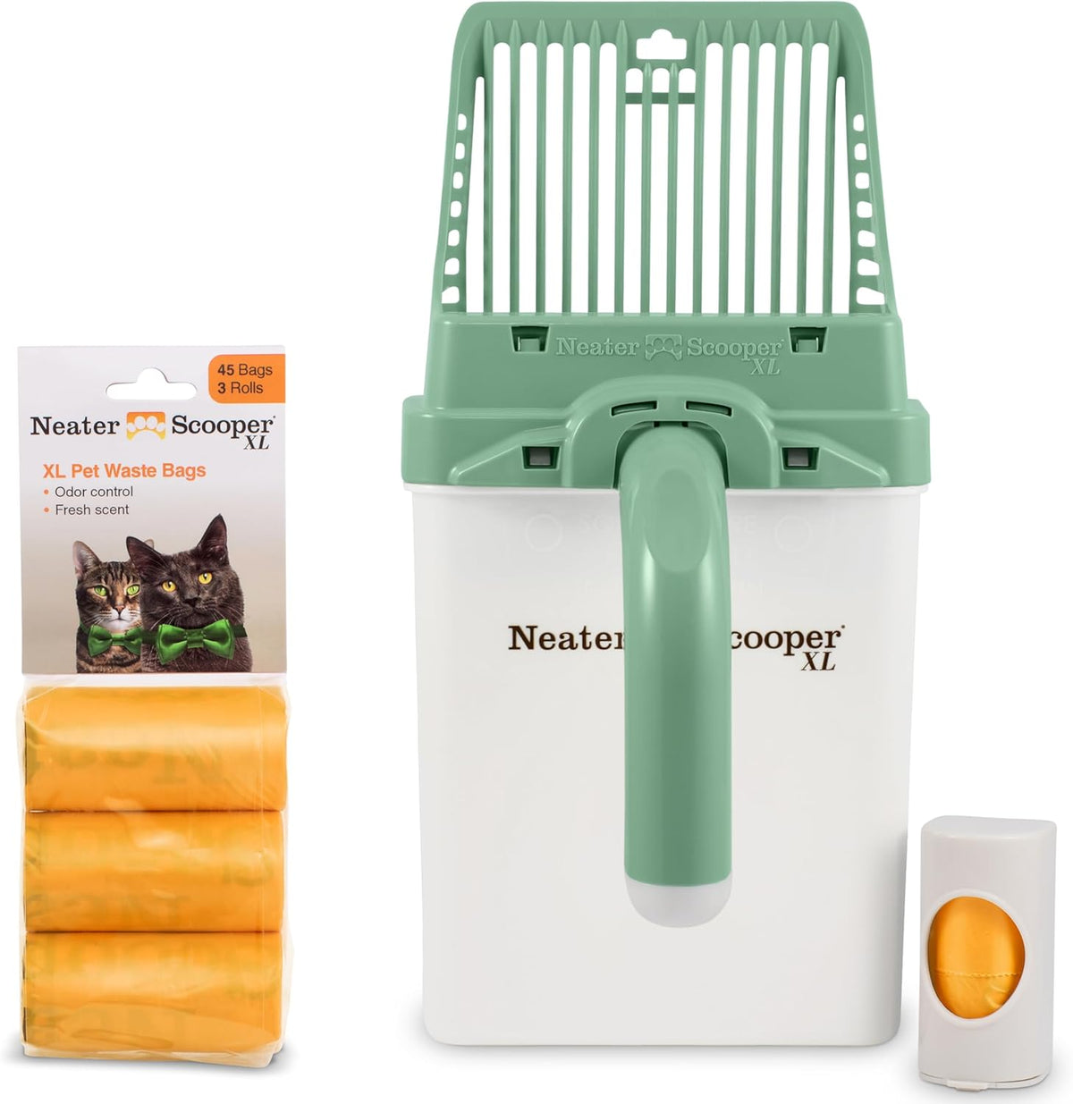 Neater Pet Brands Neater Scooper XL Cat Litter Scoop, 60 Refill Bags – Extra-Large Capacity