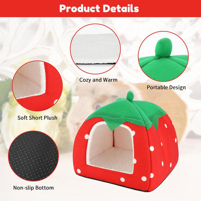 BWOGUE Guinea Pig House Bed Cozy Hamster Cave Large Hideout for Dwarf Rabbits Hedgehog Bearded