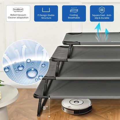 Cooling Elevated Dog Bed, Raised Outdoor Dog Bed Waterproof Pet Beds Cots Stable and Easy Assembly