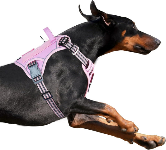 BUMBIN Tactical Dog Harness for Large Dogs No Pull, Famous TIK Tok No Pull Puppy Harness, Fit Smart