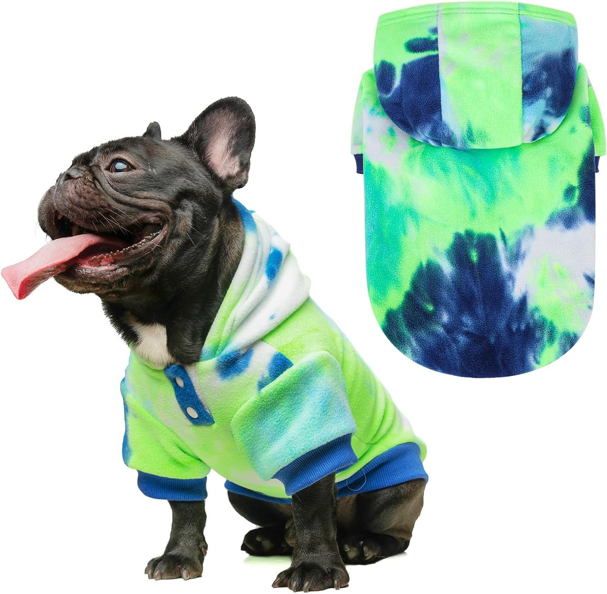 BEAUTYZOO Tie Dye Dog Hoodie Sweaters for Small Medium Size Dogs Girls Boys- Premium Quality, Ultra