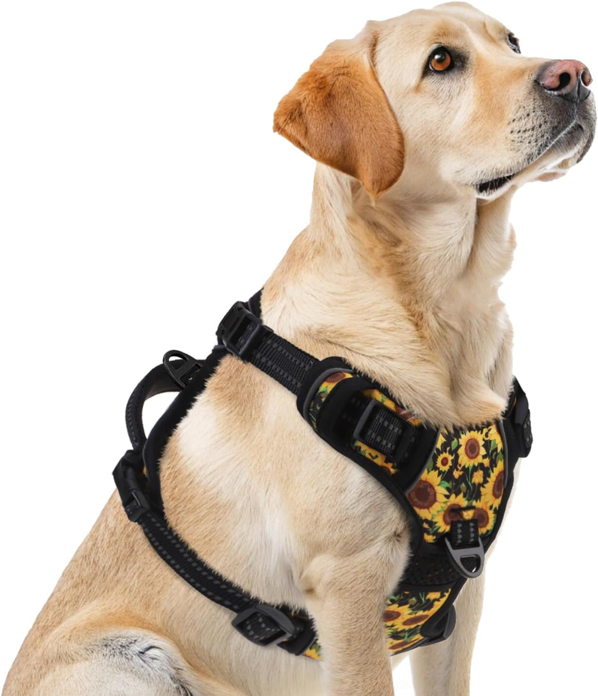 PUPTECK No Pull Dog Harness for Large, Adjustable Reflective Dog Harness with Handle Easy Control