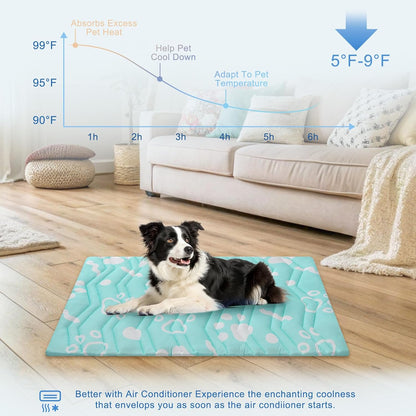 BEAUTYZOO Upgrade Dog Cooling Mat Extra Large, Reversible Self-Cooling Mat for Dogs, Thicken Pet