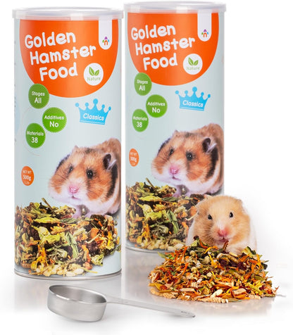 Niteangel Golden Hamster Food & Treats - Small Animal Natural Food for Syrian Golden Hamsters or
