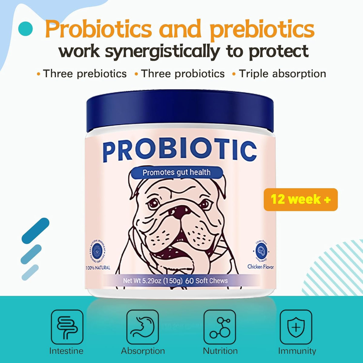 Probiotics for Dog,Support Gut Health,Probiotics for Digestive Health,Digestive Health & Seasonal