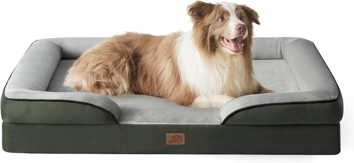 Bedsure L Plus Orthopedic Dog Bed for Large Dogs - Waterproof Dog Cat Bed, L Plus Big Comfort Dogs