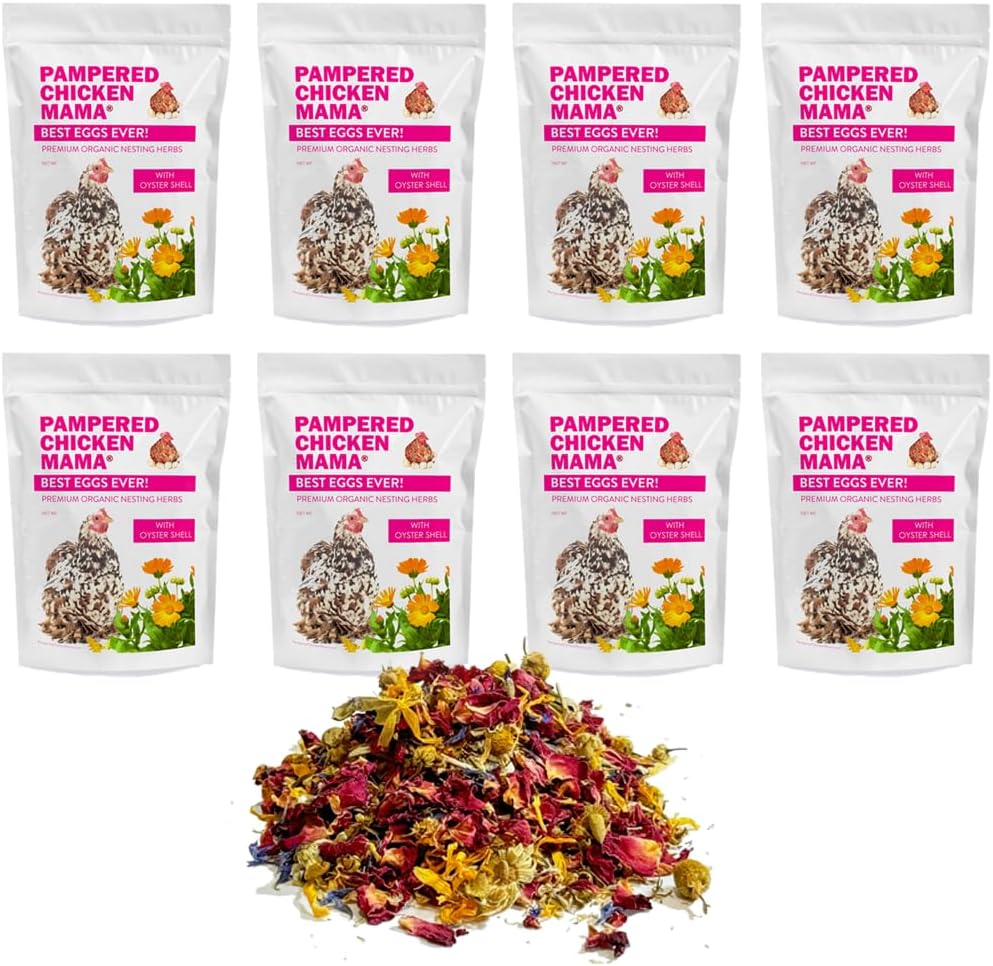 Pampered Chicken Mama Best Eggs Ever! Nesting Herbs for Chickens (8 Pounds Total) for Chicken