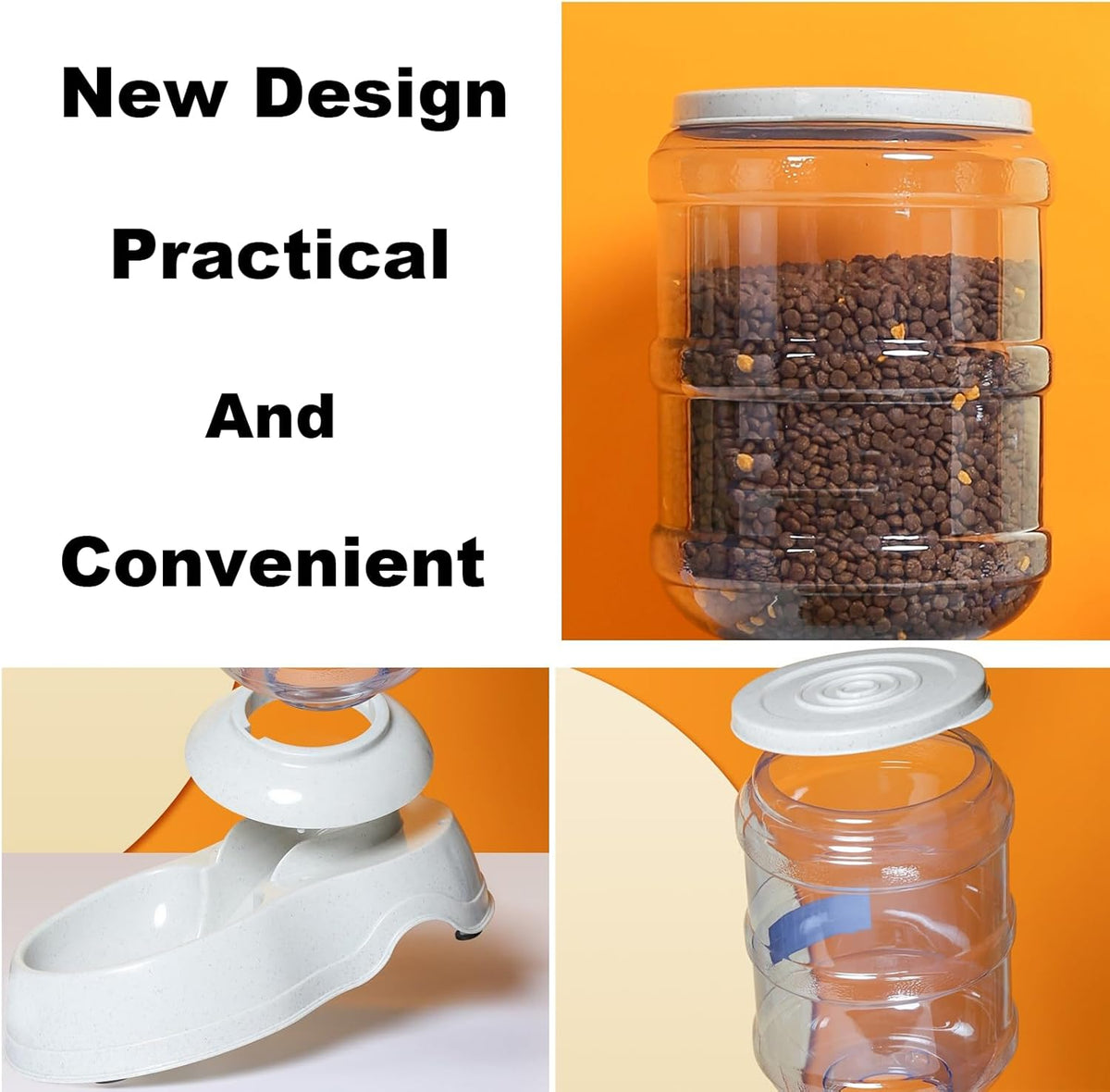 Automatic Dog Feeder and Water Dispenser Set for Large Dogs, 3 Gallon Gravity Dog Cat Food and