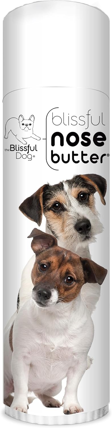 The Blissful Dog Jack Russell Terrier Nose Butter for Dry, Cracked Skin, Lick-Safe Dog Nose Balm