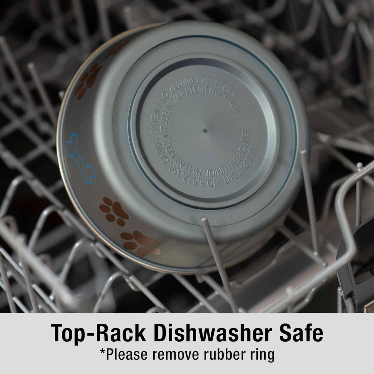 Loving Pets - Bella Bowls - Dog Food Water Bowl No Tip Stainless Steel Pet Bowl No Skid Spill Proof