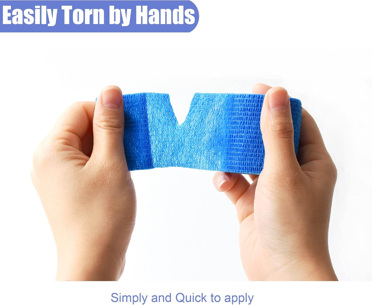 9 Pack 2" x 5 Yards Self Adhesive Bandage Wrap Self Stick Wrap for Ankle, Wrist, Finger, Sports